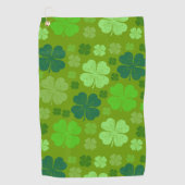 Grüne Klee, Glücksklamotten, St. Patrick's Day Golfhandtuch (Vorderseite)