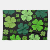 Grüne Klee, Glücksklamotten, St. Patrick's Day Handtuch (Horizontal)