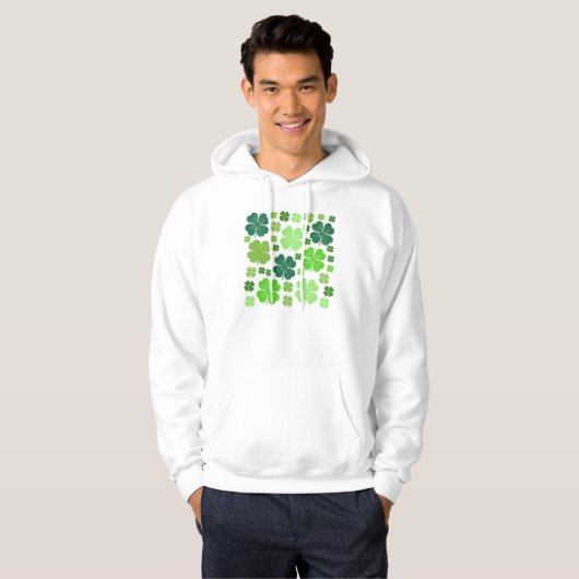 Grüne Klee, Glücksklamotten, St. Patrick's Day Hoodie (Vorne ganz)