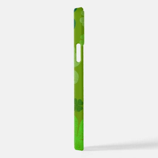 Grüne Klee, Glücksklamotten, St. Patrick's Day iPhone Hülle (Rechte Seite)