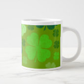 Grüne Klee, Glücksklamotten, St. Patrick's Day Jumbo-Tasse (Rechts)