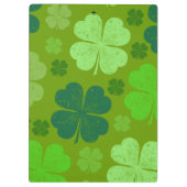 Grüne Klee, Glücksklamotten, St. Patrick's Day Klemmbrett (Rückseite)