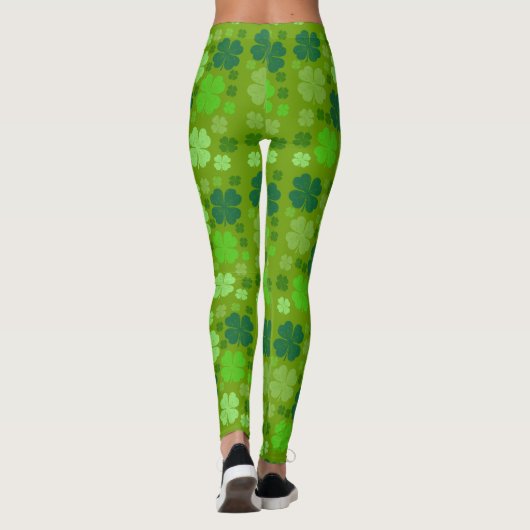 Grüne Klee, Glücksklamotten, St. Patrick's Day Leggings (Rückseite)