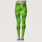 Grüne Klee, Glücksklamotten, St. Patrick's Day Leggings (Vorderseite)
