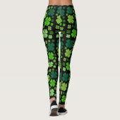 Grüne Klee, Glücksklamotten, St. Patrick's Day Leggings (Rückseite)
