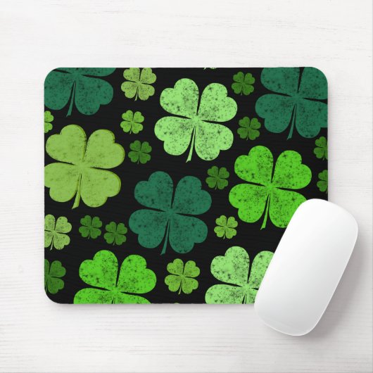Grüne Klee, Glücksklamotten, St. Patrick's Day Mousepad (Mit Mouse)