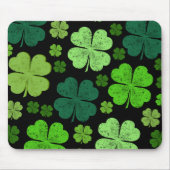 Grüne Klee, Glücksklamotten, St. Patrick's Day Mousepad (Vorne)