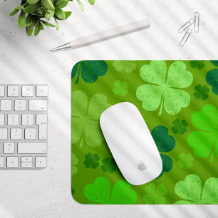 Grüne Klee, Glücksklamotten, St. Patrick's Day Mousepad