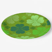 Grüne Klee, Glücksklamotten, St. Patrick's Day Pappteller (Schrägansicht)
