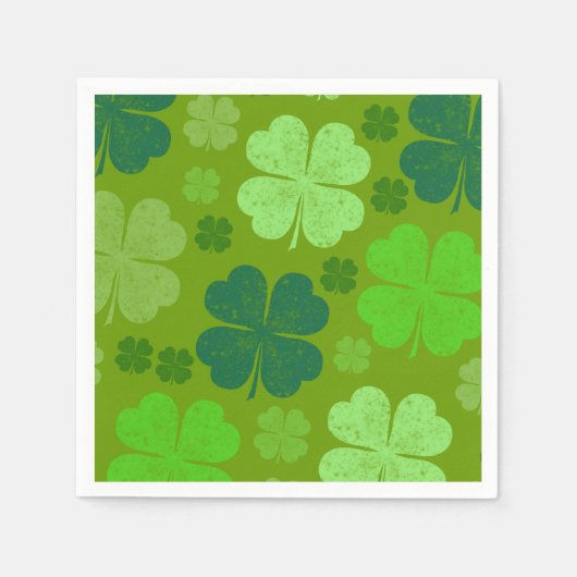Grüne Klee, Glücksklamotten, St. Patrick's Day Serviette (Vorderseite)