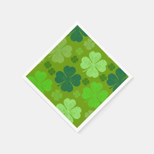 Grüne Klee, Glücksklamotten, St. Patrick's Day Serviette (Ecke)