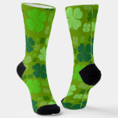 Grüne Klee, Glücksklamotten, St. Patrick's Day Socken (Gewinkelt)