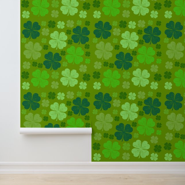 Grüne Klee, Glücksklamotten, St. Patrick's Day Tapete (Anwendung)