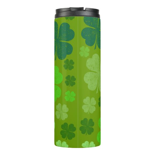 Grüne Klee, Glücksklamotten, St. Patrick's Day Thermosbecher (Rückseite)