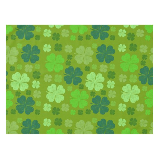 Grüne Klee, Glücksklamotten, St. Patrick's Day Tischdecke (Vorderseite (Horizontal))