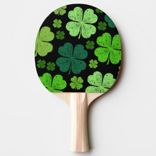 Grüne Klee, Glücksklamotten, St. Patrick's Day Tischtennis Schläger (Rückseite)