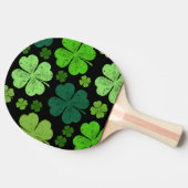 Grüne Klee, Glücksklamotten, St. Patrick's Day Tischtennis Schläger (Seitenansicht)