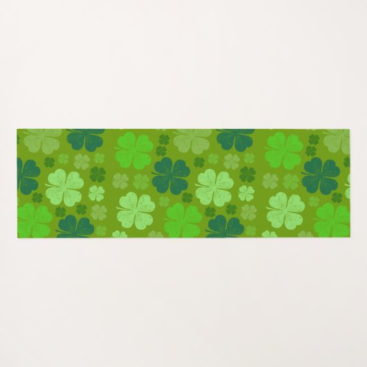 Grüne Klee, Glücksklamotten, St. Patrick's Day Yogamatte (Rückseite (Horizontal))
