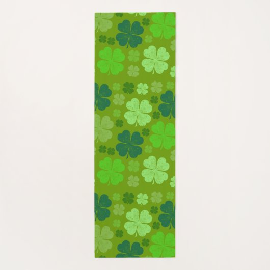 Grüne Klee, Glücksklamotten, St. Patrick's Day Yogamatte (Rückseite)
