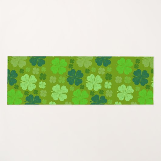 Grüne Klee, Glücksklamotten, St. Patrick's Day Yogamatte (Vorderseite (Horizontal))