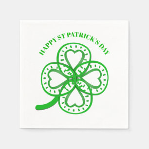 Grüne Klee Herz St Patrick's Day Paper N Serviette