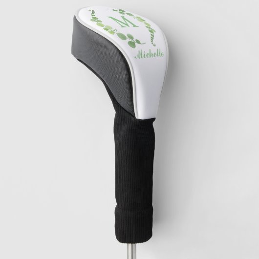 Grüne Klee Lucky Monogram Golf Headcover (angewinkelt)