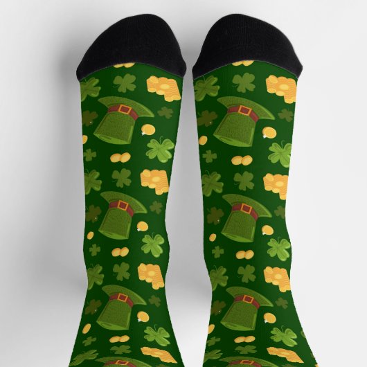 Grüne Klee Socken (Oben)