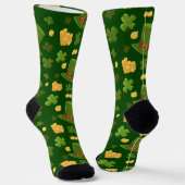 Grüne Klee Socken (Gewinkelt)