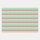 Grüne Klee und Regenbogen Lucky Eins erster Geburt Geschenkpapier Set (Vorderseite 3)