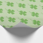 Grüne Klee, weiße Perle für St. Patrick's Day Geschenkpapier (Ecke)