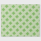 Grüne Klee, weiße Perle für St. Patrick's Day Geschenkpapier (Flach)