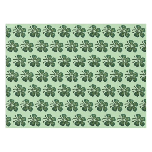 Grüne Kleeblatt 2025 Tischdecke (Vorderseite (Horizontal))