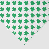 Grüne Kleeblatt auf der White St.Patrick's Day Clo Seidenpapier (Ausschnitt)