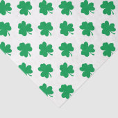 Grüne Kleeblatt auf der White St.Patrick's Day Clo Seidenpapier (Detail)