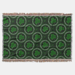 grüne Kleeblatt-glücklichen St Patrick Tag Decke