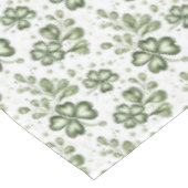 Grüne Kleeblatt-Mustertischdecke Tischdecke (Schrägansicht)