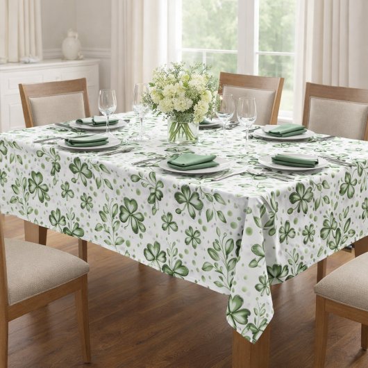 Grüne Kleeblatt-Mustertischdecke Tischdecke