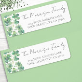 Grüne Kleeblatt-Rücksendeadresse