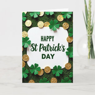 Grüne Kleeblatt St. Patrick's Day Karte