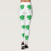 Grüne Kleeblatte Leggings (Rückseite)