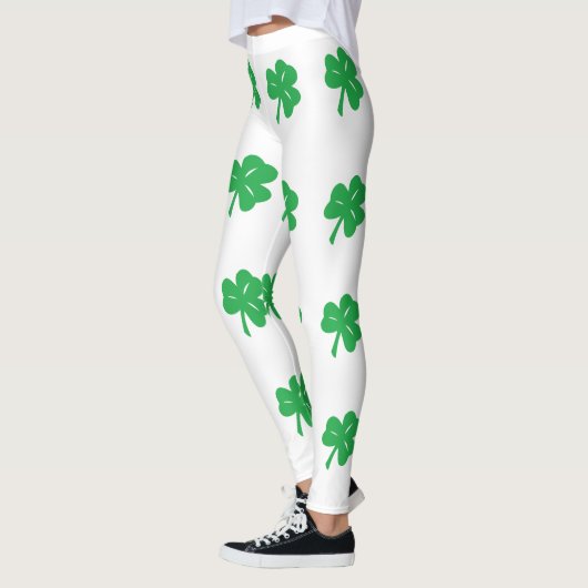 Grüne Kleeblatte Leggings (Links)