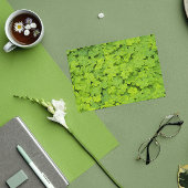 Grüne Kleeblätter Blumenstrauß St Patrick's Day Karte