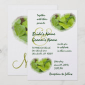 GRÜNE KLEEBLÄTTER - Einladung zur Hochzeit (Vorne/Hinten)