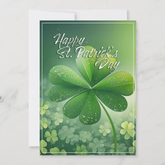 Grüne Kleeblätter Frohen St. Patrick's Day (7) c (Vorderseite)