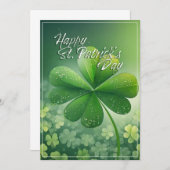 Grüne Kleeblätter Happy St. Patrick's Day (7) c (Vorne/Hinten)