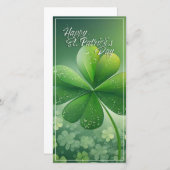 Grüne Kleeblätter Happy St. Patrick's Day (7) c (Vorne/Hinten)