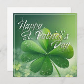Grüne Kleeblätter Happy St. Patrick's Day (7) c (Vorne/Hinten)