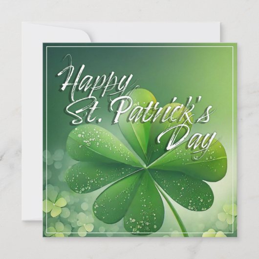 Grüne Kleeblätter Happy St. Patrick's Day (7) c (Vorderseite)