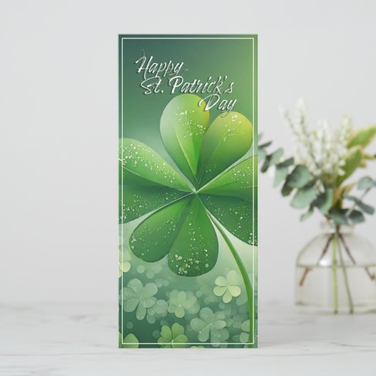 Grüne Kleeblätter Happy St. Patrick's Day (7) c (Stehend Vorderseite)