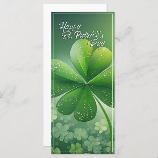 Grüne Kleeblätter Happy St. Patrick's Day (7) c (Vorne/Hinten)